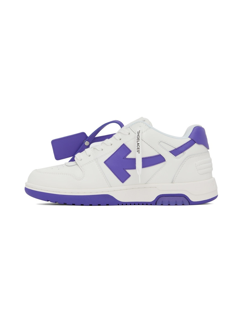 Off-White White & Purple Out Of Office Sneakers outlook