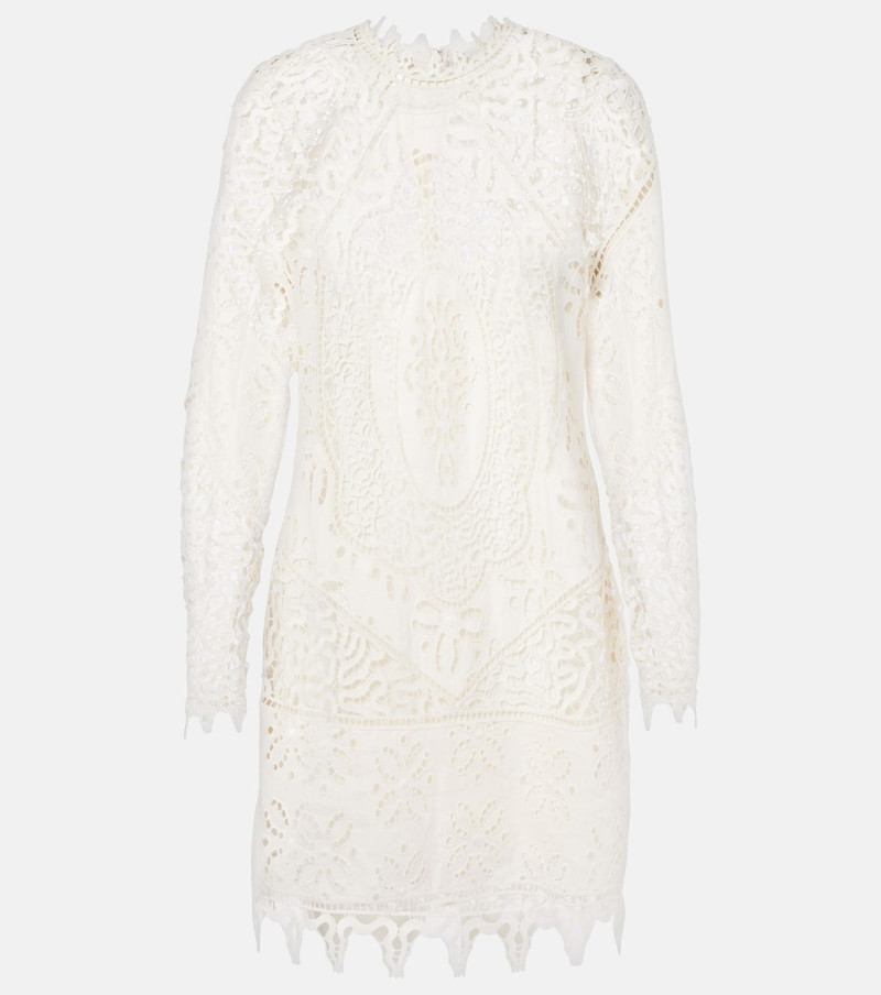 Eleni linen lace minidress - 1
