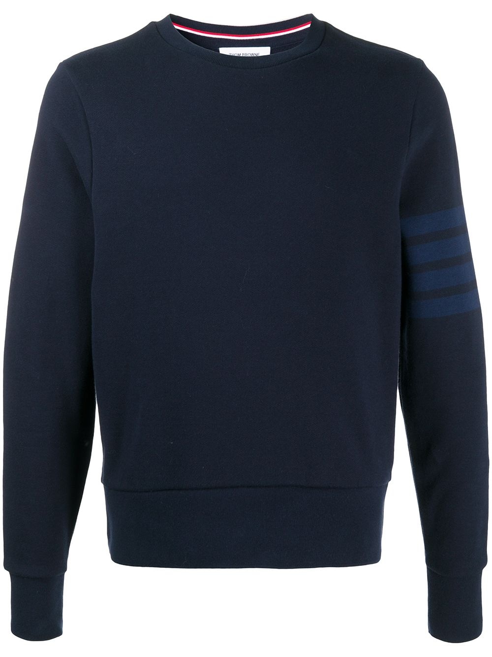 4-Bar crew-neck loopback-cotton sweatshirt - 1