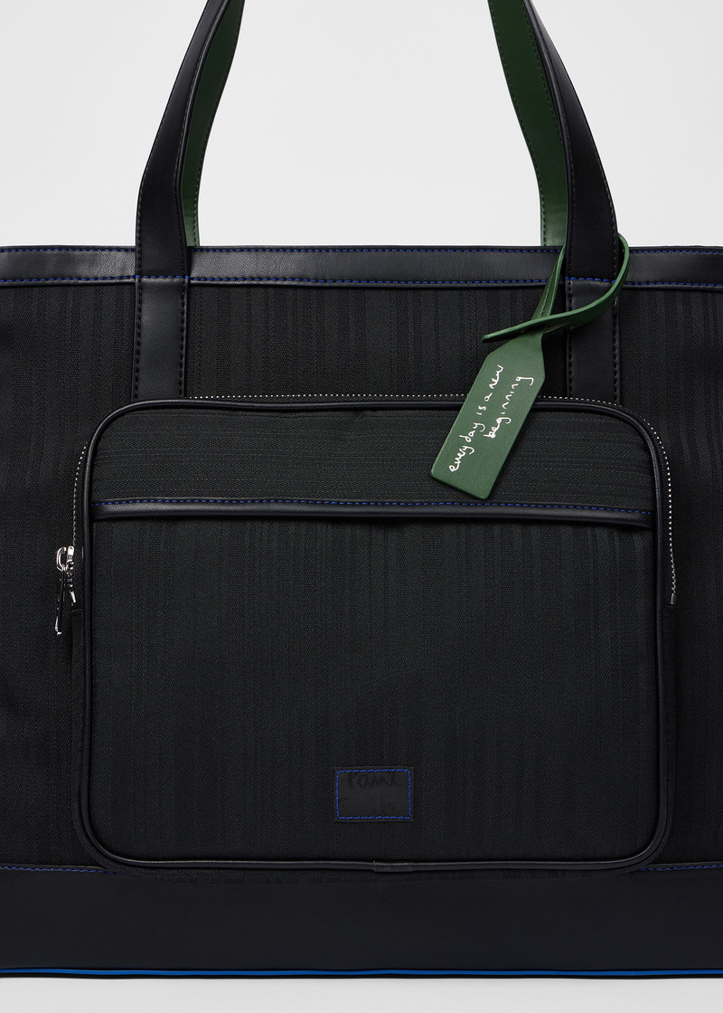 Paul Smith x MINI - Black Shadow Stripe Tote Bag 3
