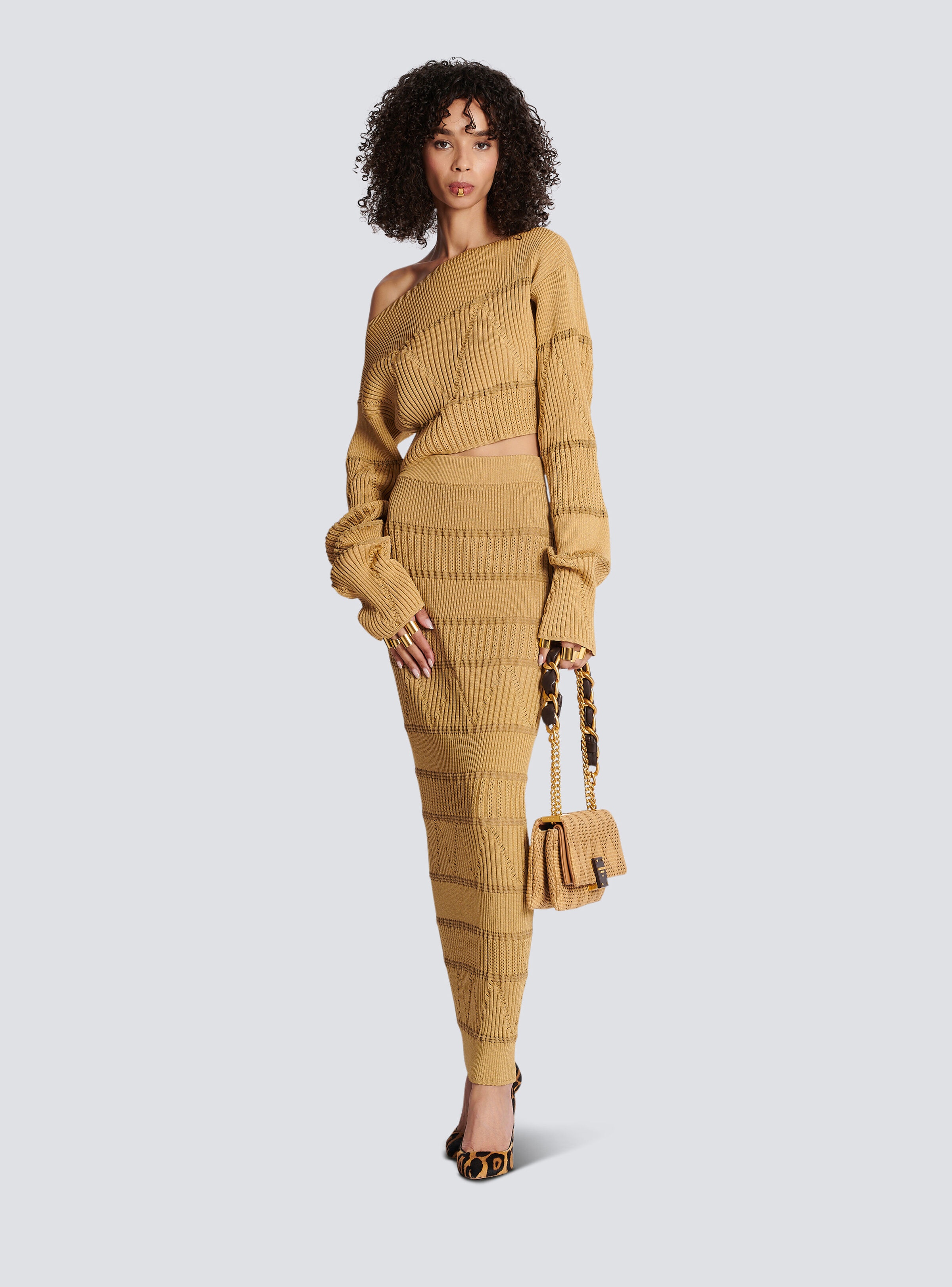 Boat neck knit jumper - 2