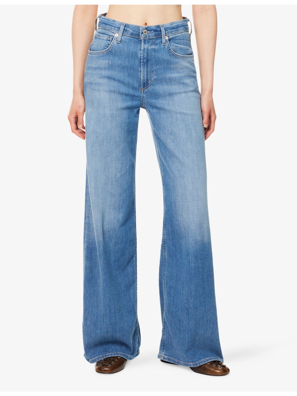 Lyra Wide-Leg Cropped Denim Jeans - 3