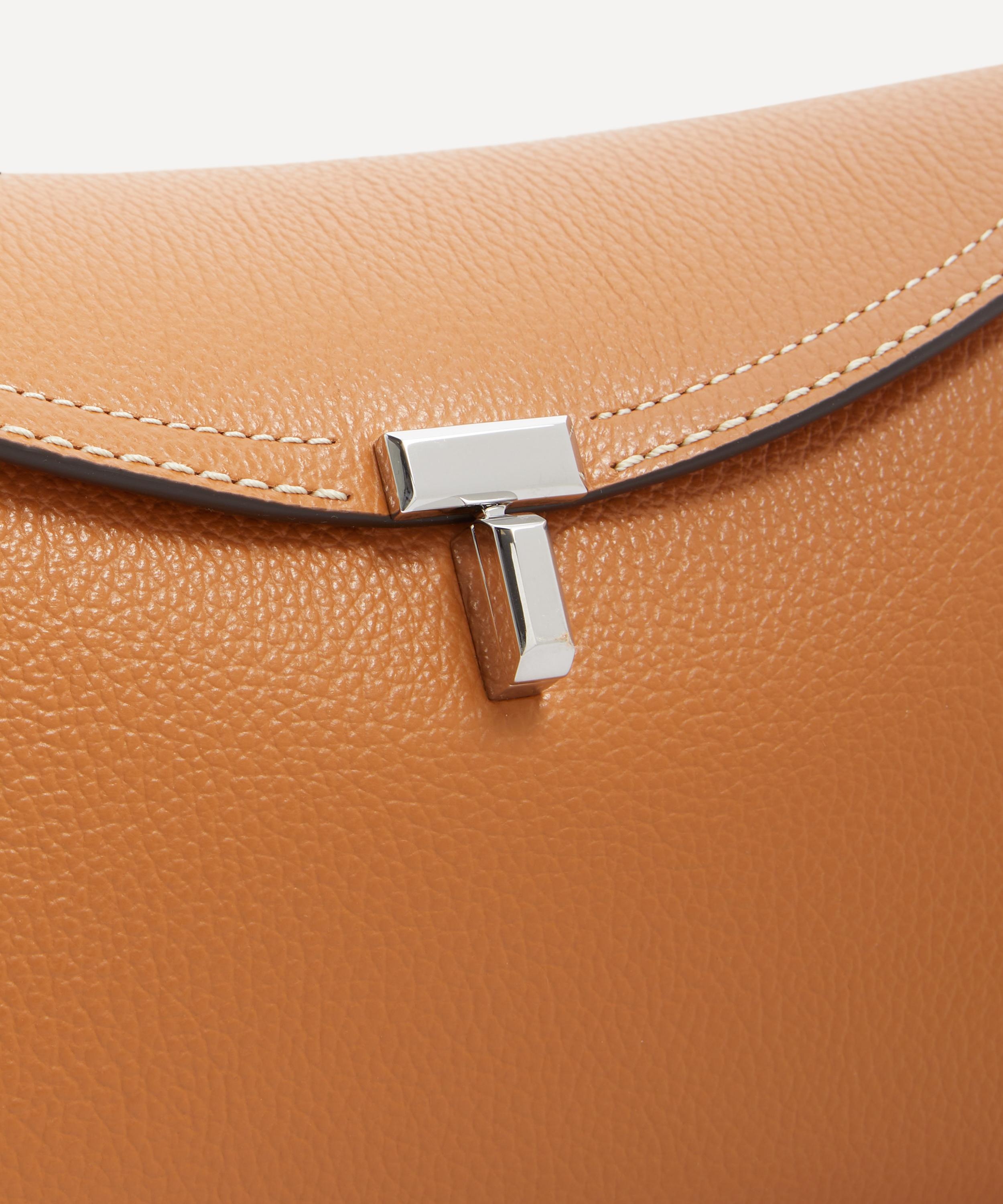 T-Lock Tan Leather Clutch - 5