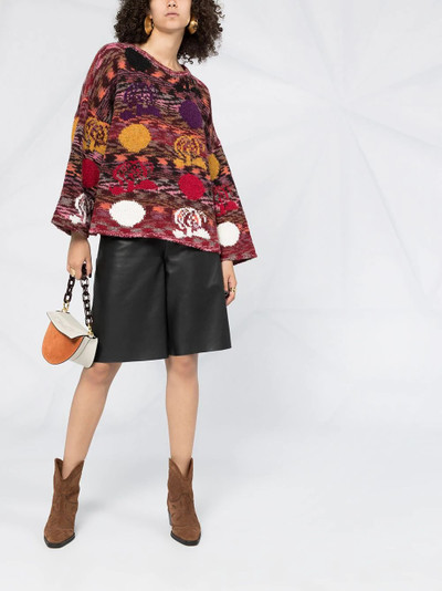 See by Chloé flared sleeve floral knitted jumper outlook