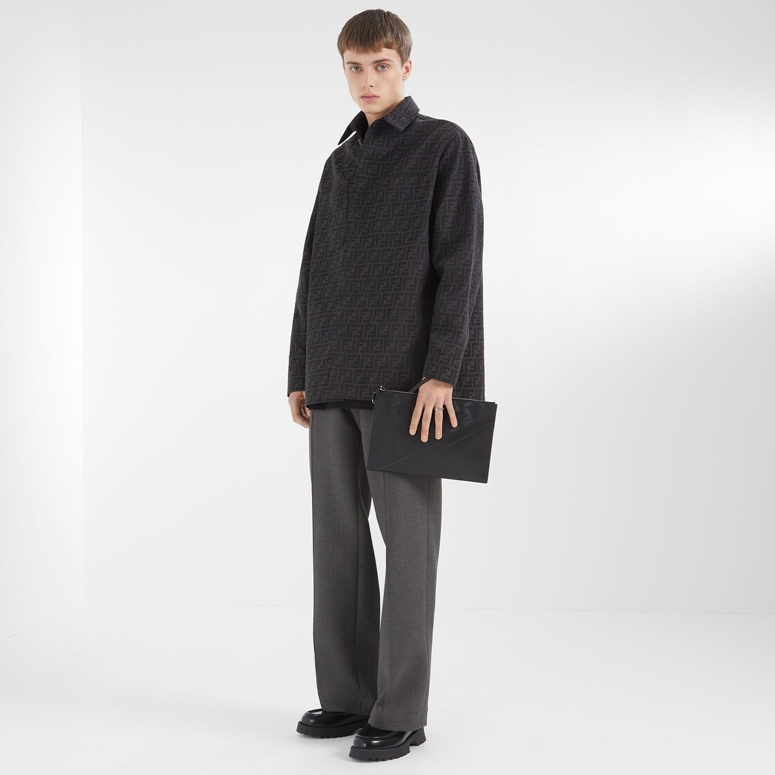 Fendi Shadow Diagonal Flat Pouch - 4