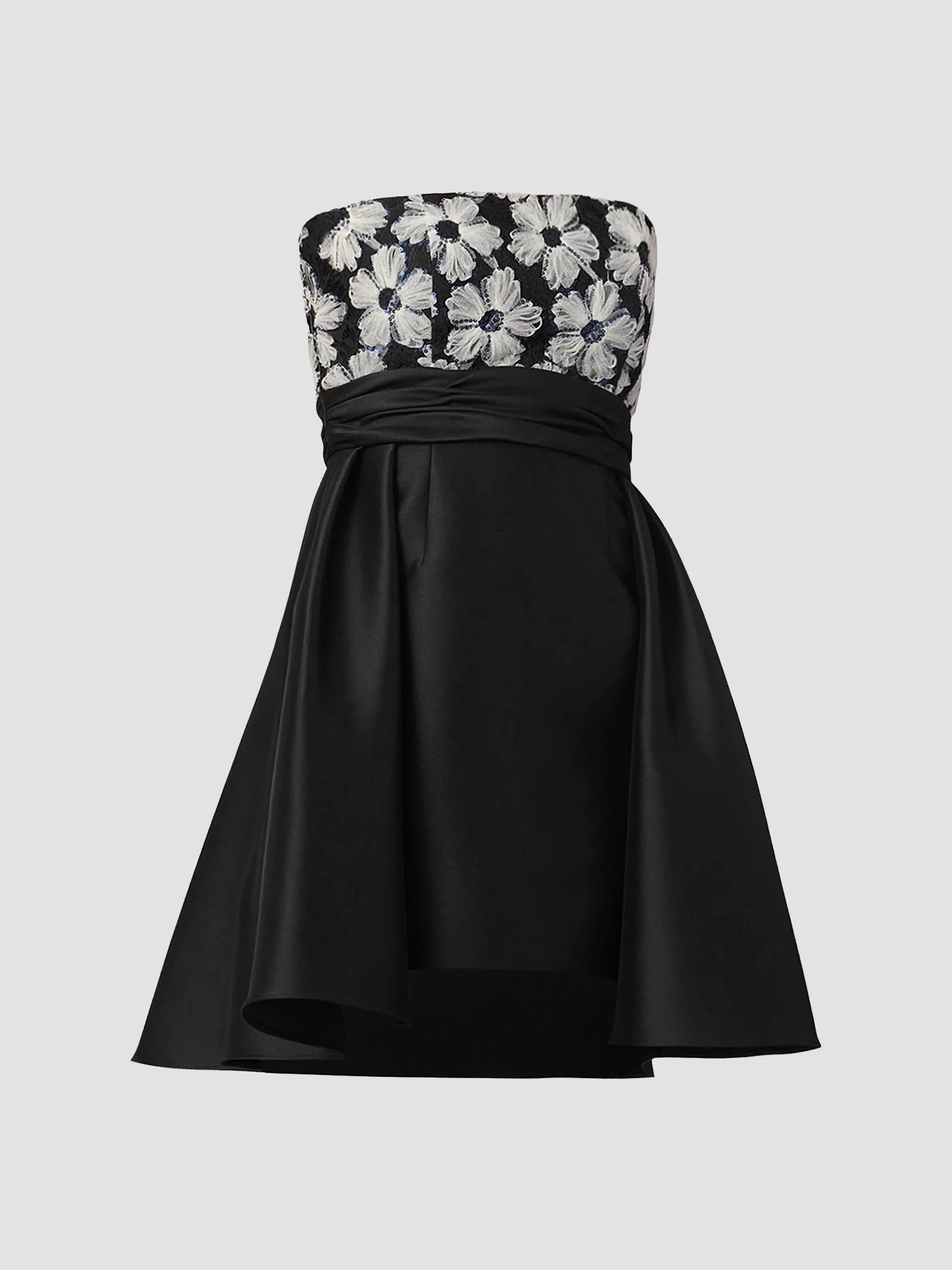 Women's Mandy Strapless Cocktail Dress - Jet Ivory - 1