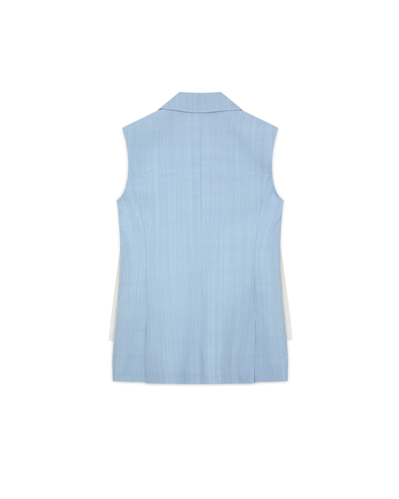 Sleeveless Single Breasted Tailored Blazer - 5