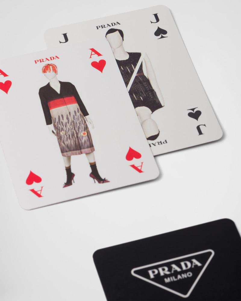 Prada Playing cards with leather case outlook