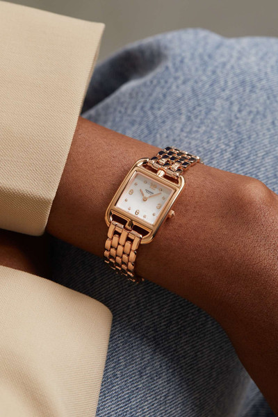Hermès Montre Cape Cod 31mm small 18-karat rose gold diamond watch outlook