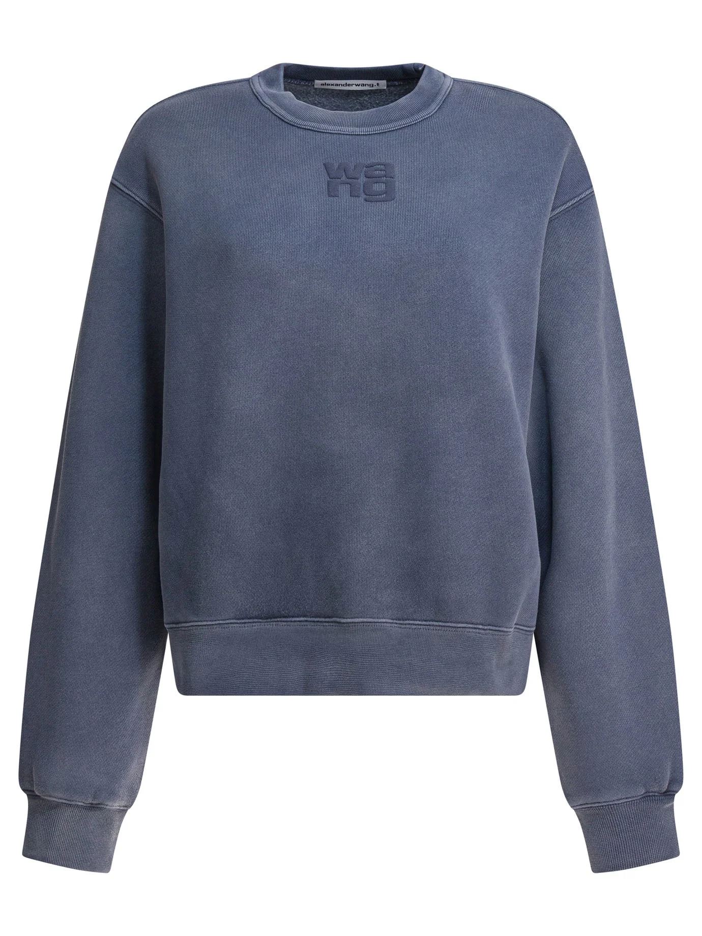 Alexander Wang Essential Terry Crew Sweatshirt W/ Puff Paint Logo - 1
