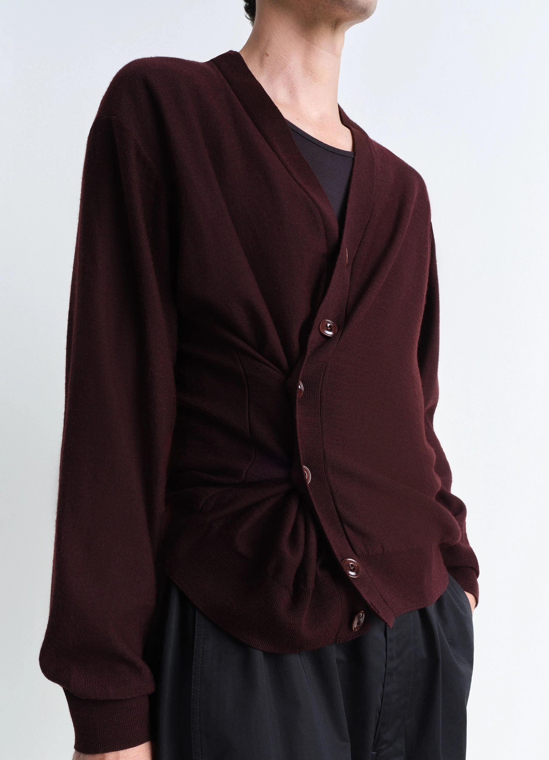 RELAXED TWISTED CARDIGAN - 4