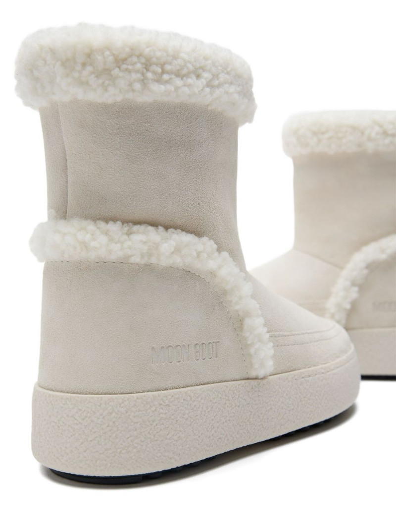 shearling-trimmed suede boots 4
