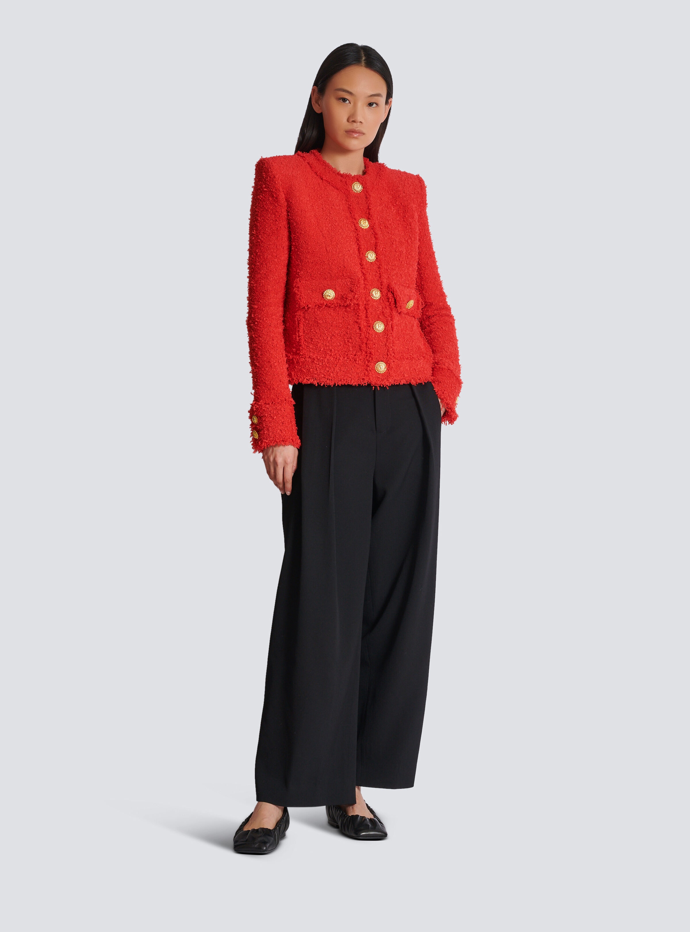 Cropped tweed jacket - 3