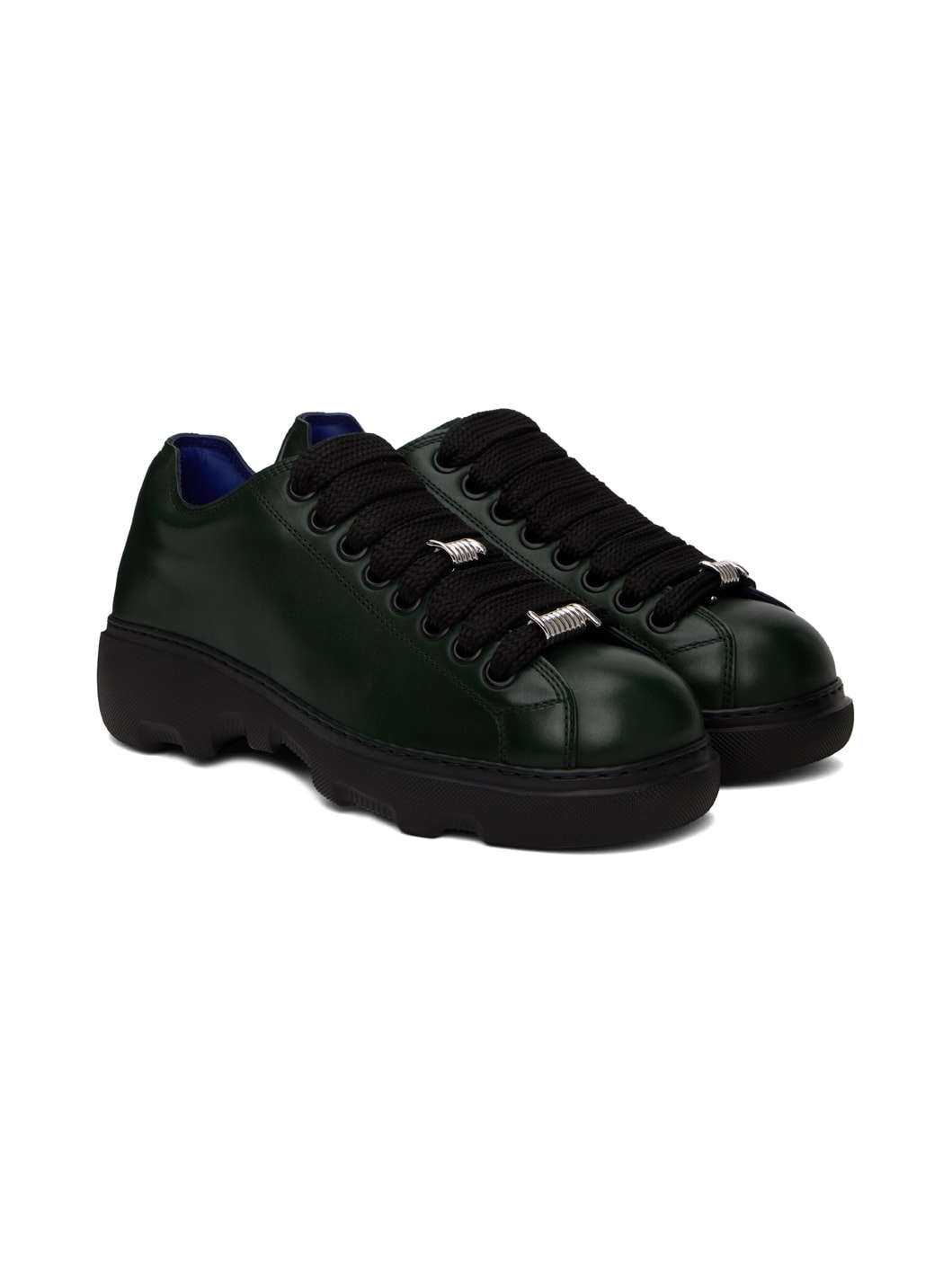 Green Leather Ranger Sneakers - 4