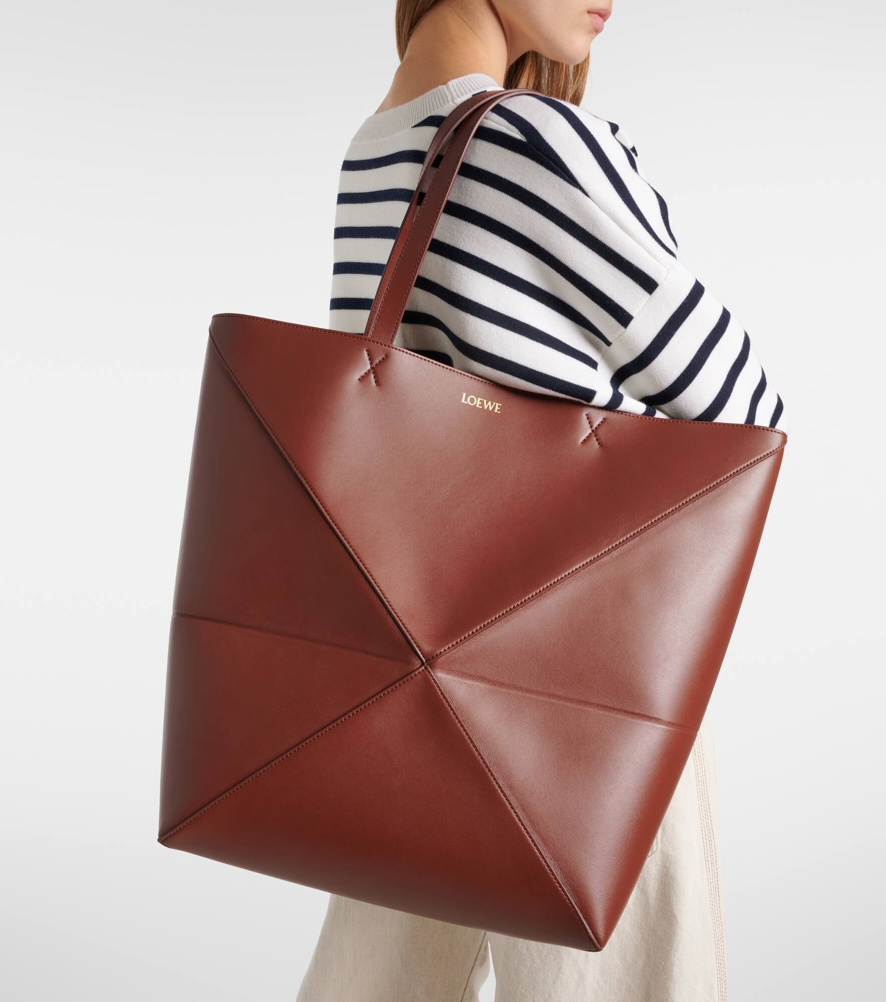 Puzzle Fold XL leather tote bag - 2