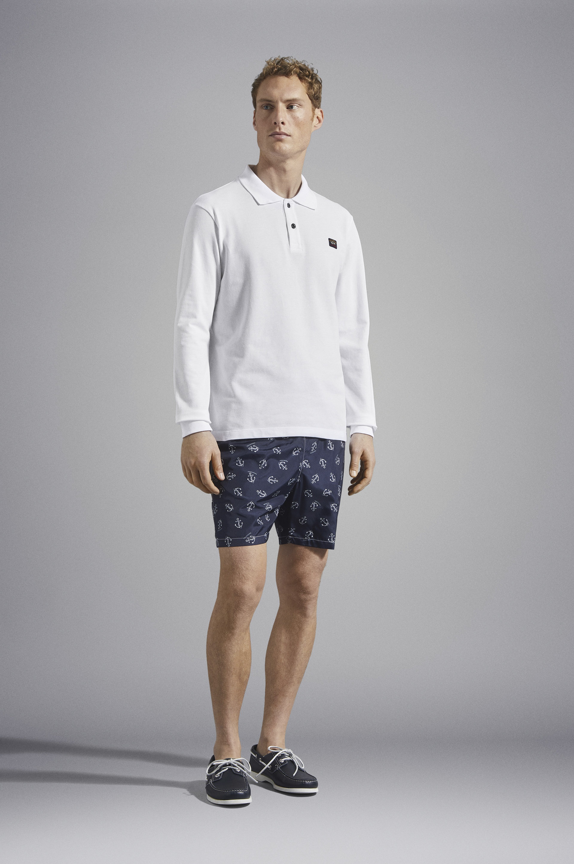 COTTON PIQUÉ POLO SHIRT WITH ICONIC BADGE - 2
