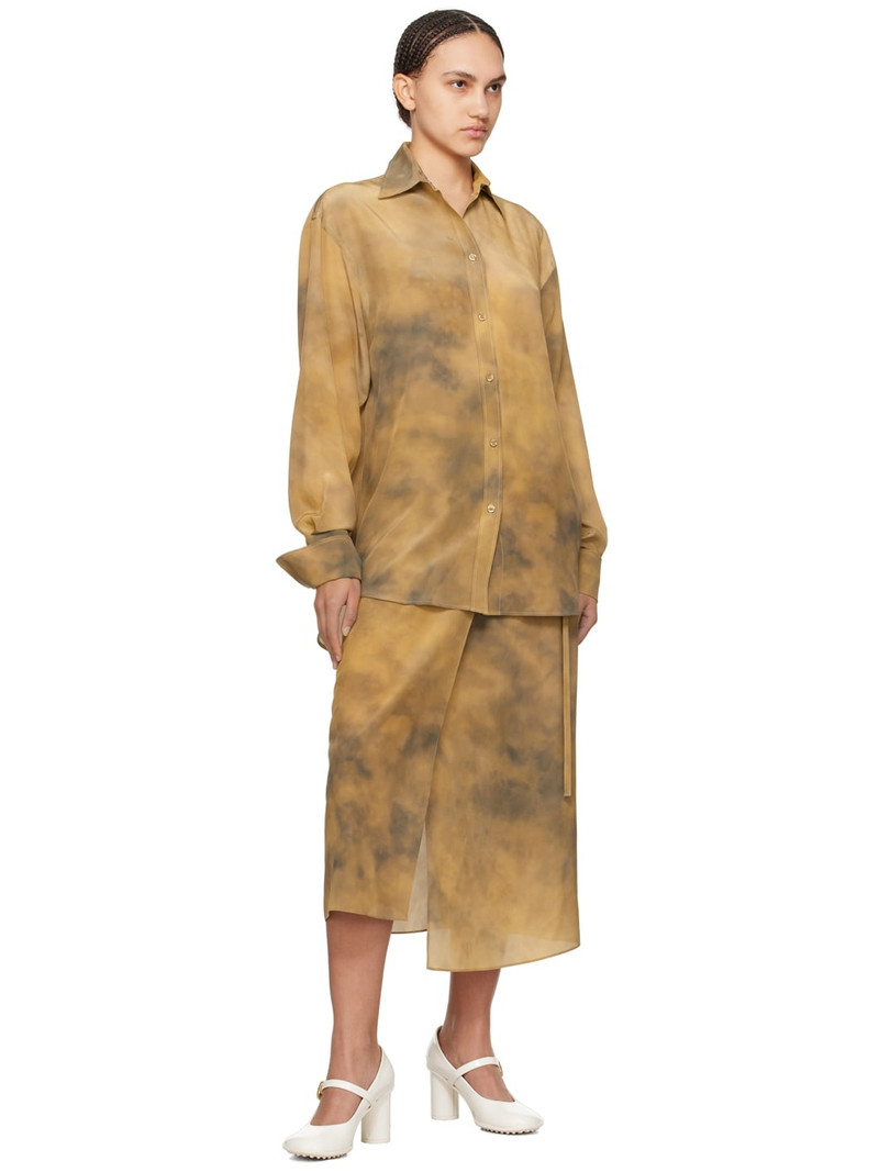 Sportmax Beige Wrap Midi Skirt outlook