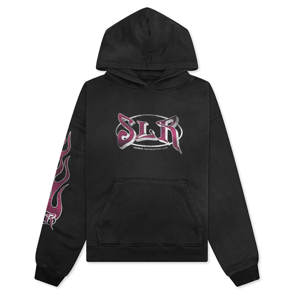 SUMMERLAND RACING CRYSTAL HOODIE - AGED BLACK - 1