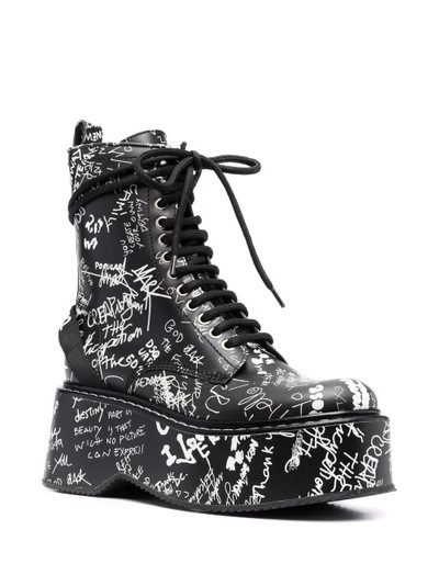 DSQUARED2 graphic-print lace-up boots outlook