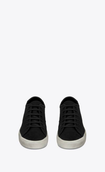 SAINT LAURENT malibu sneakers in canvas and leather outlook