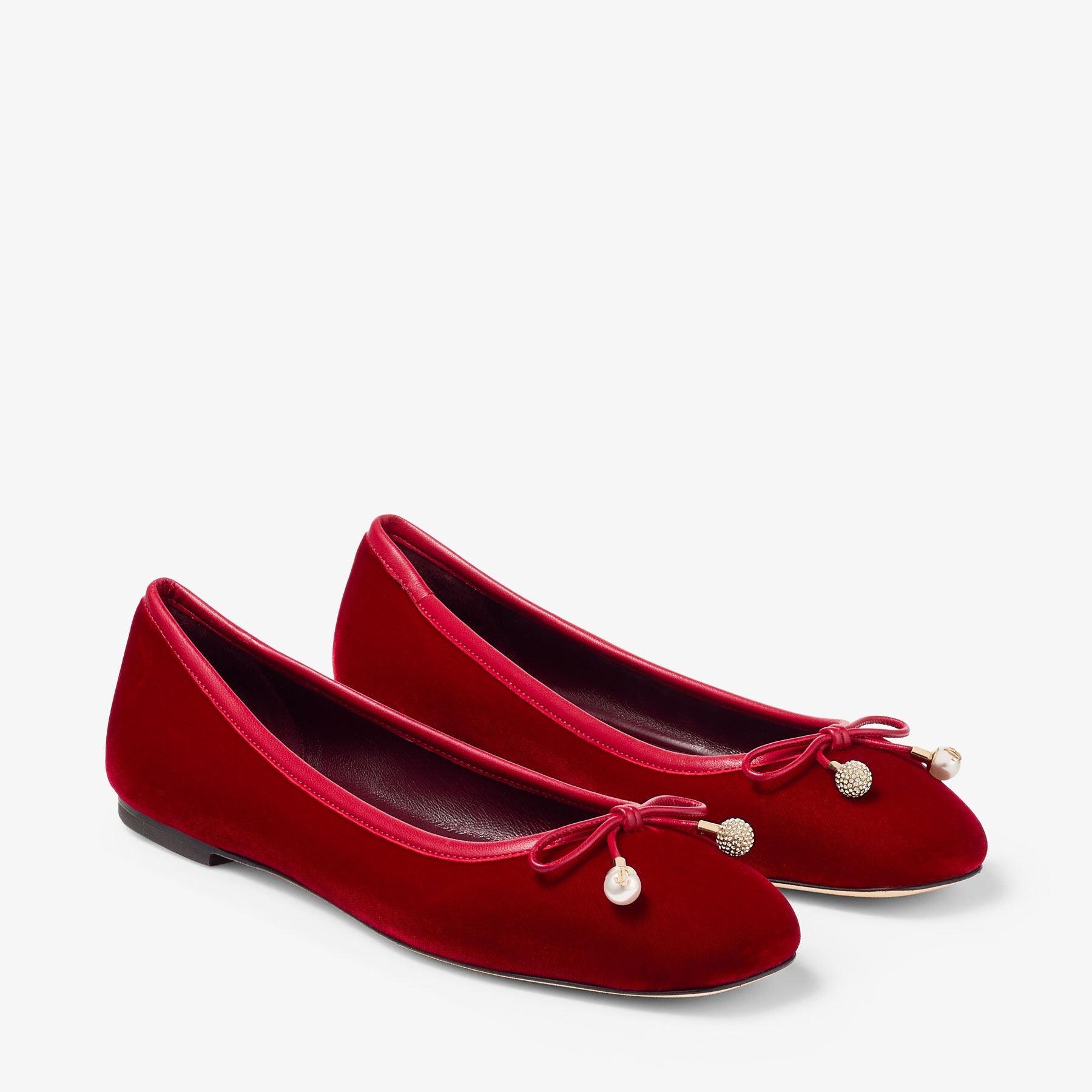 Elme Flat
Ruby Red Velvet Flats - 3
