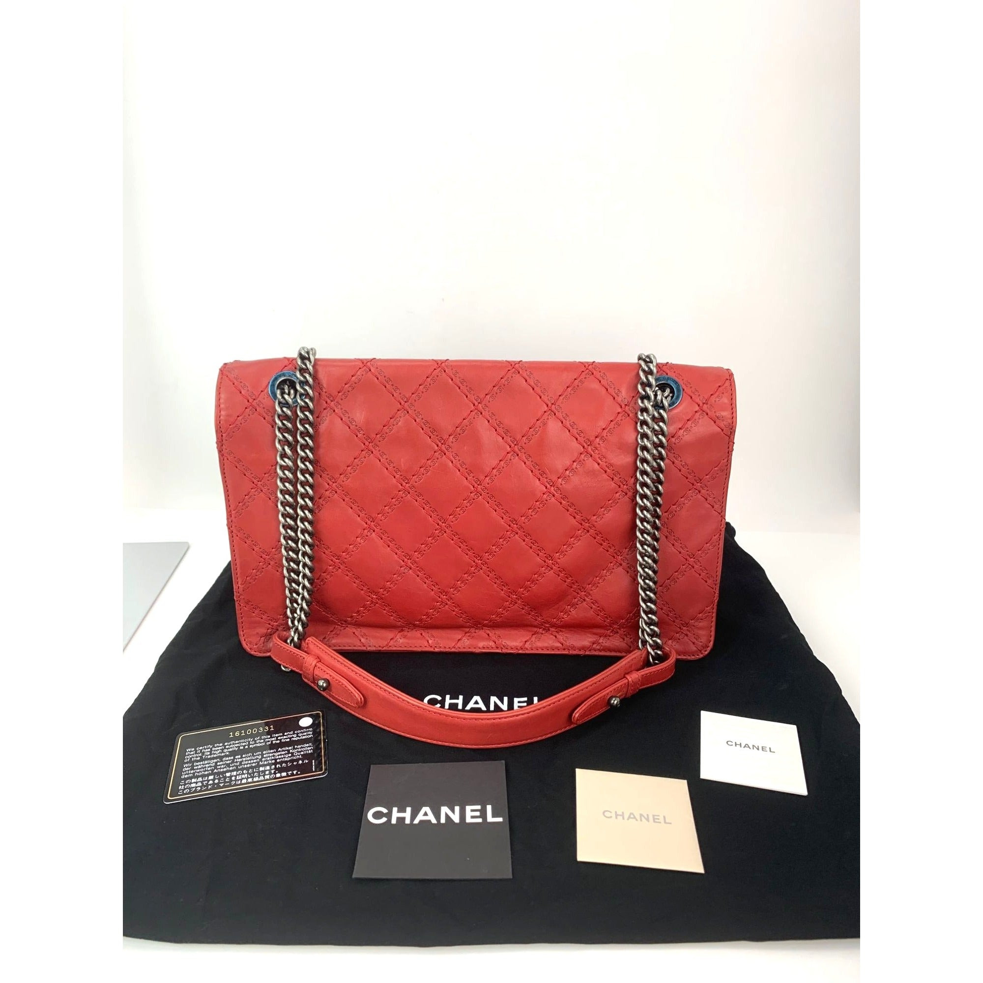 Chanel Calfskin CC Crave Reissue Crown Jumbo Flap Light Red Bag - 2