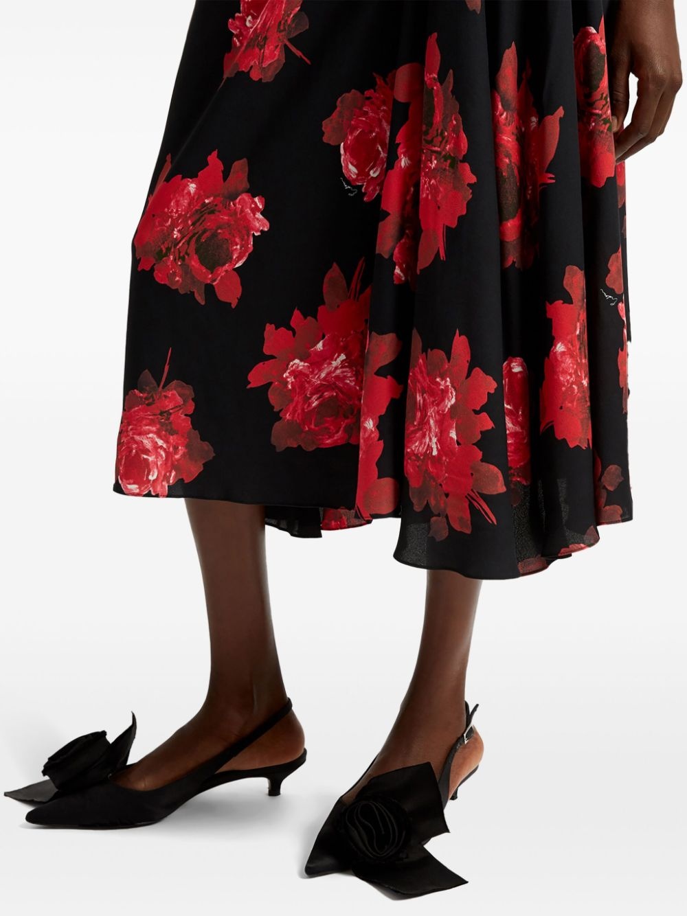 draped midi skirt - 5