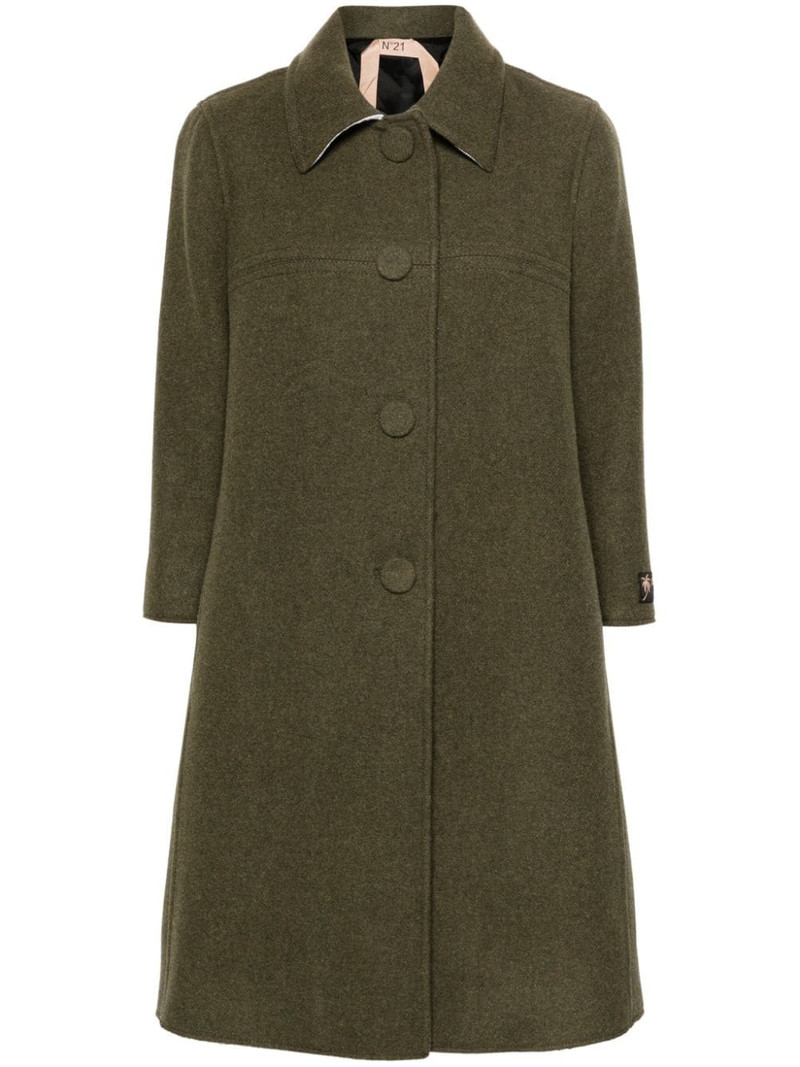 single-breasted felted coat 1