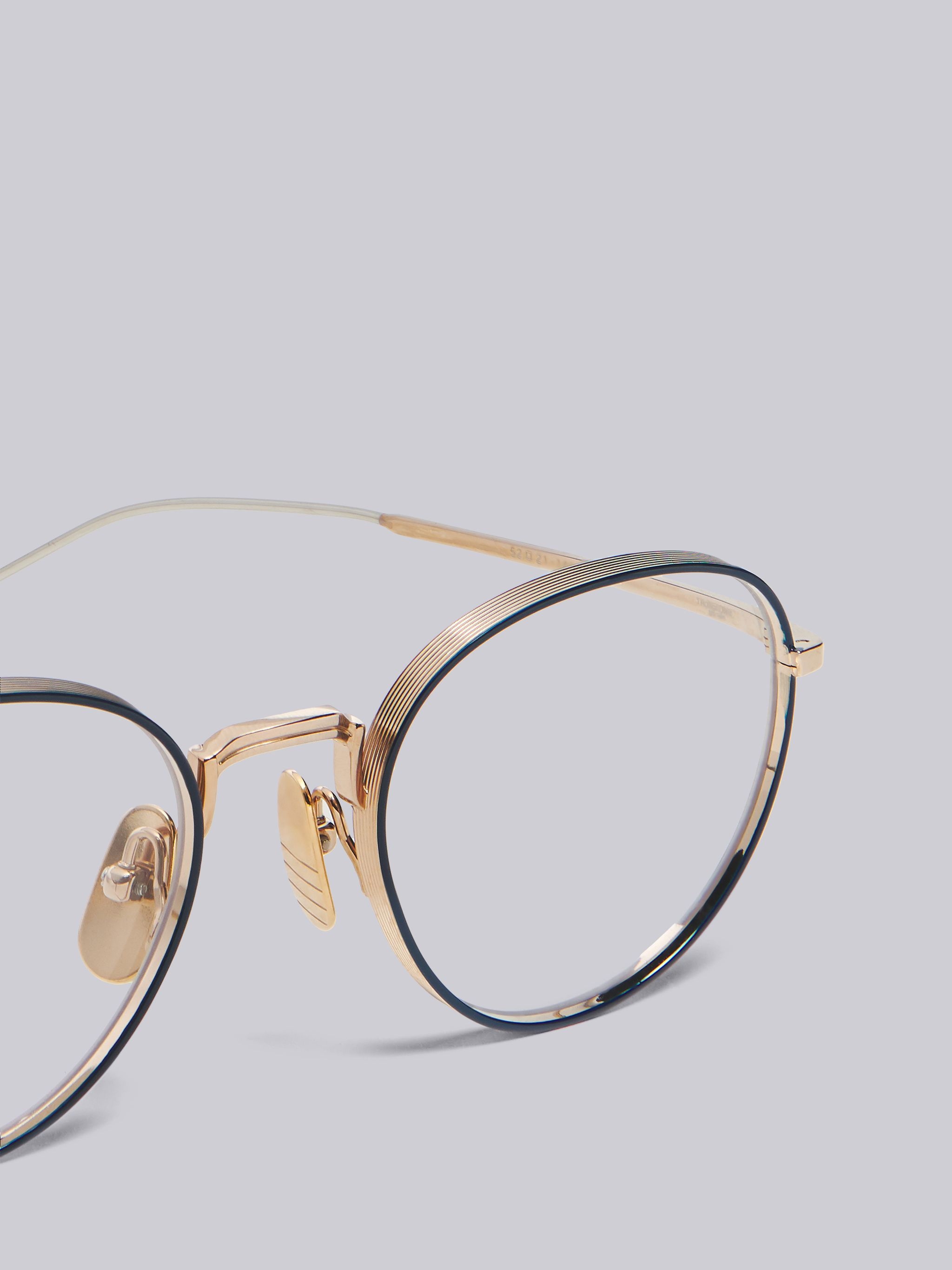 TB119 - Navy and White Gold Pantos Eyeglasses - 2