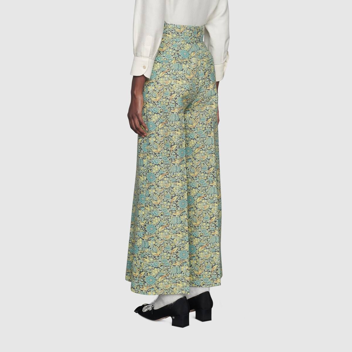 Gucci Liberty floral wool wide pant  - 4