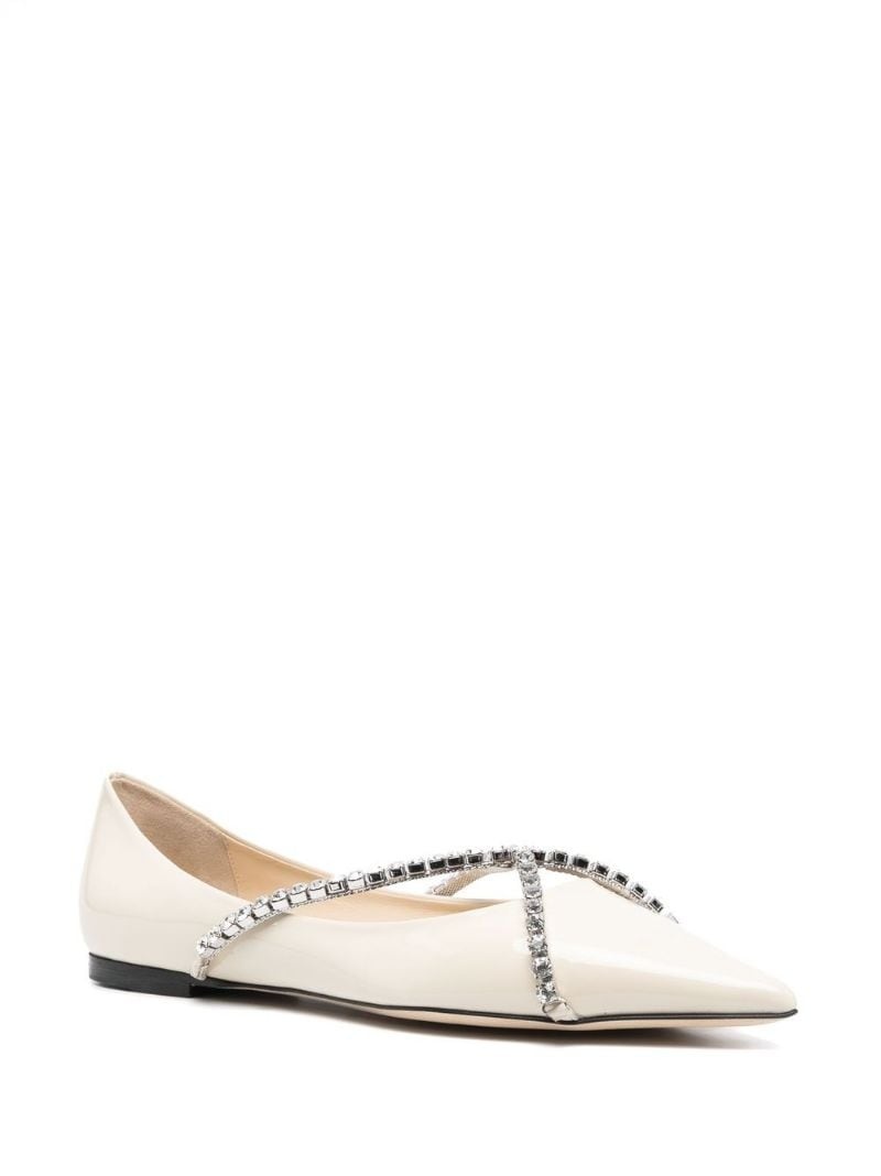 Genevi crystal-chain ballerina shoes - 2