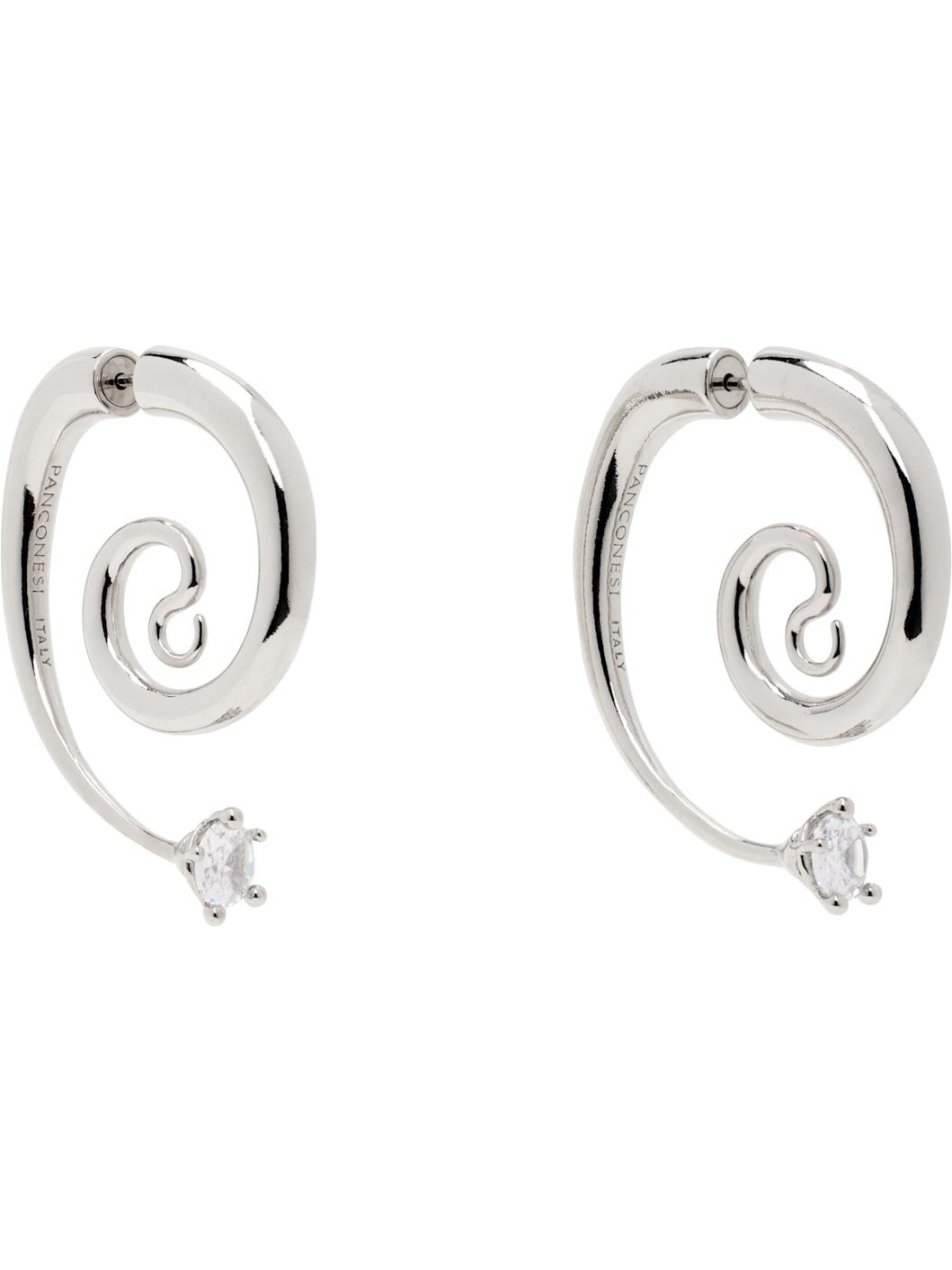 Silver Diamanti Serpent Earrings - 2