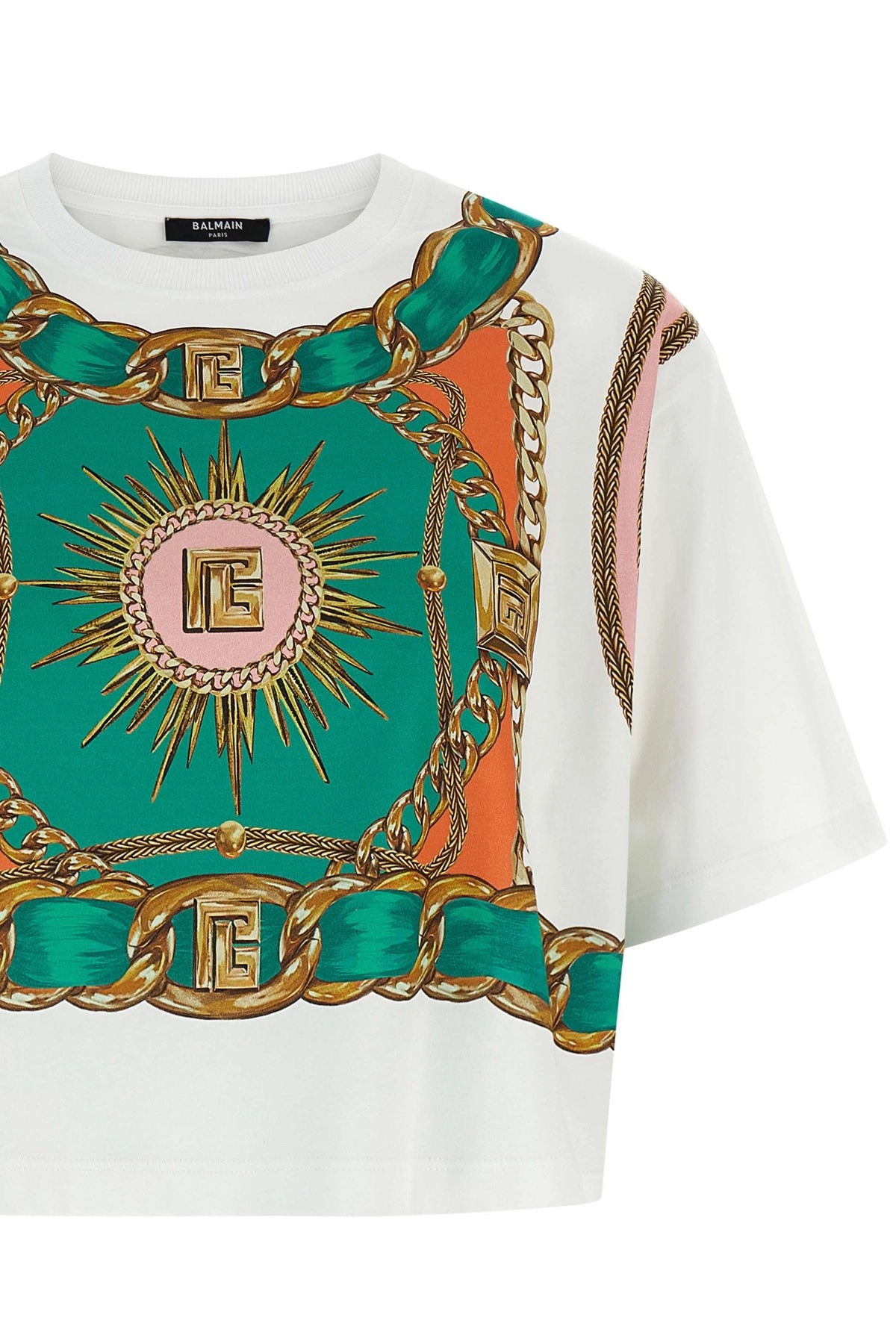 'Balmain Foulard' print T-shirt - 4