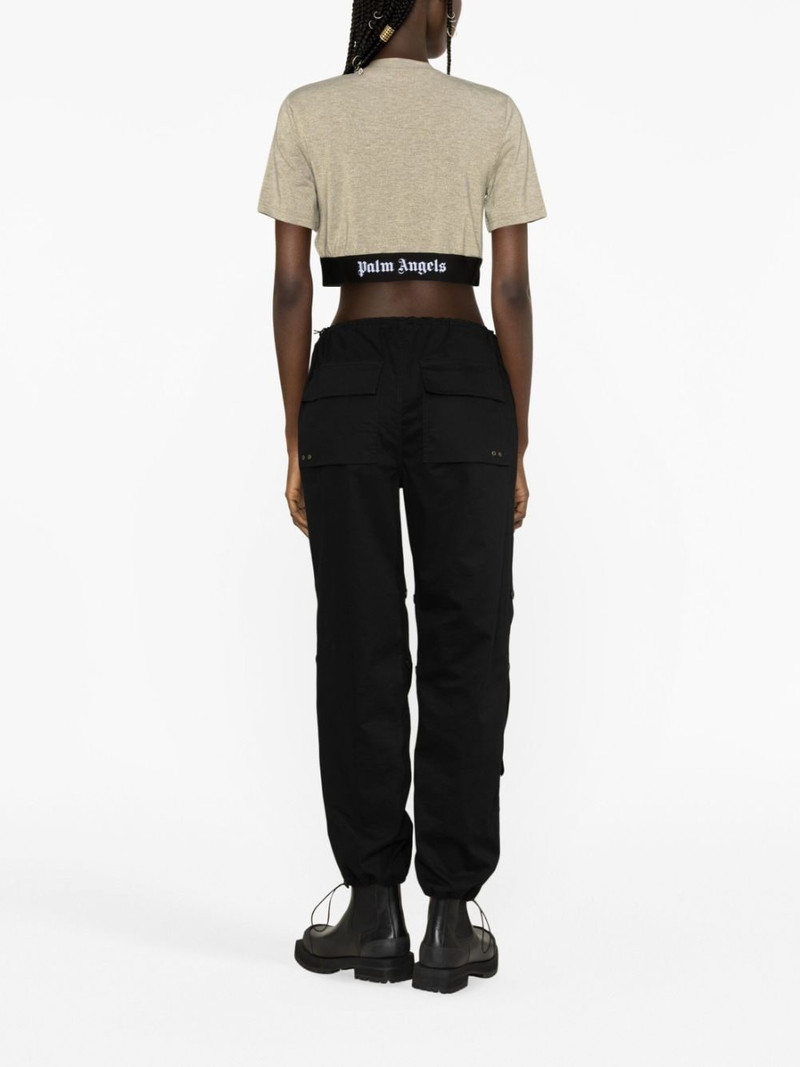 logo-tape cropped T-shirt 3