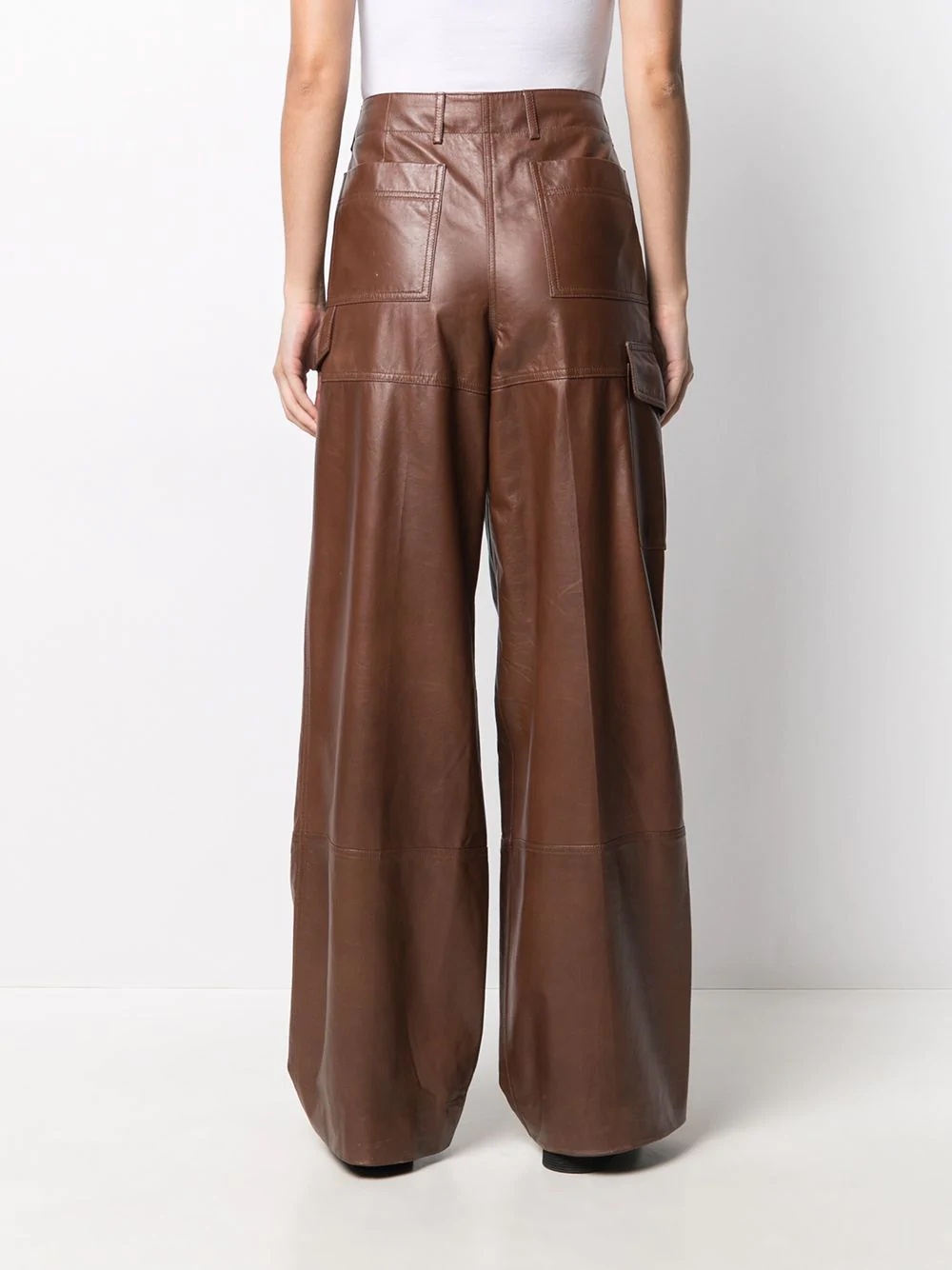 high-waisted wide leg trousers - 4