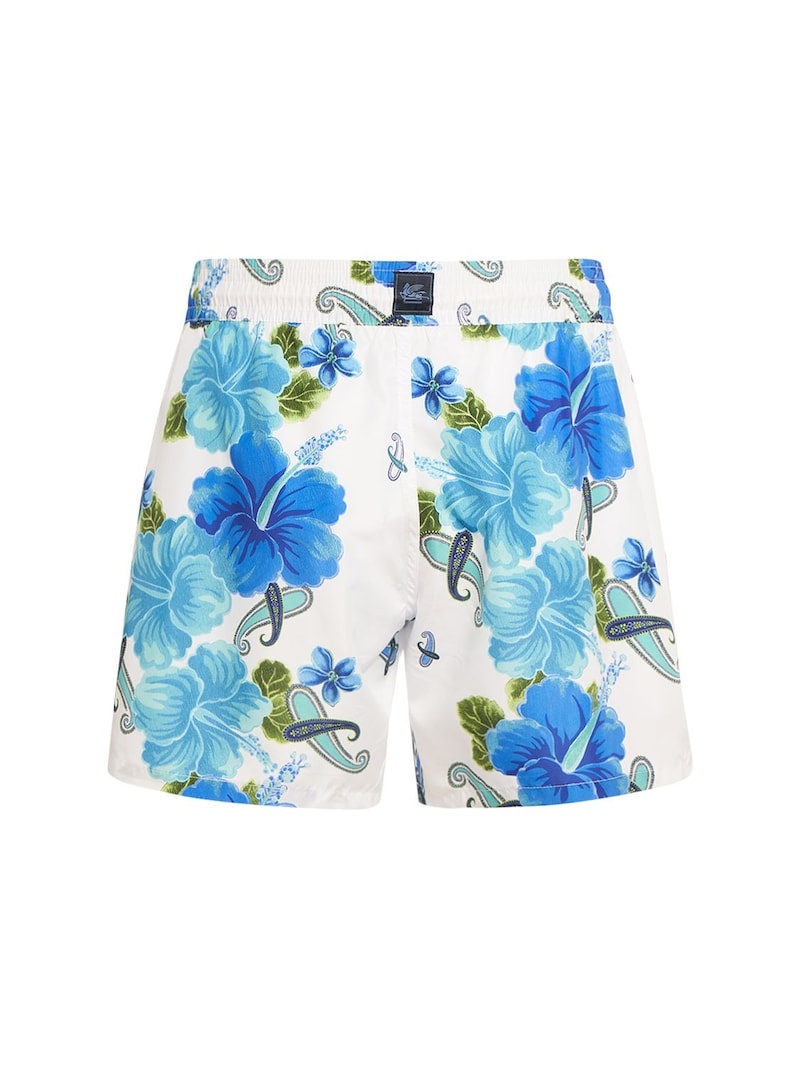 Floral printed swim shorts - 4