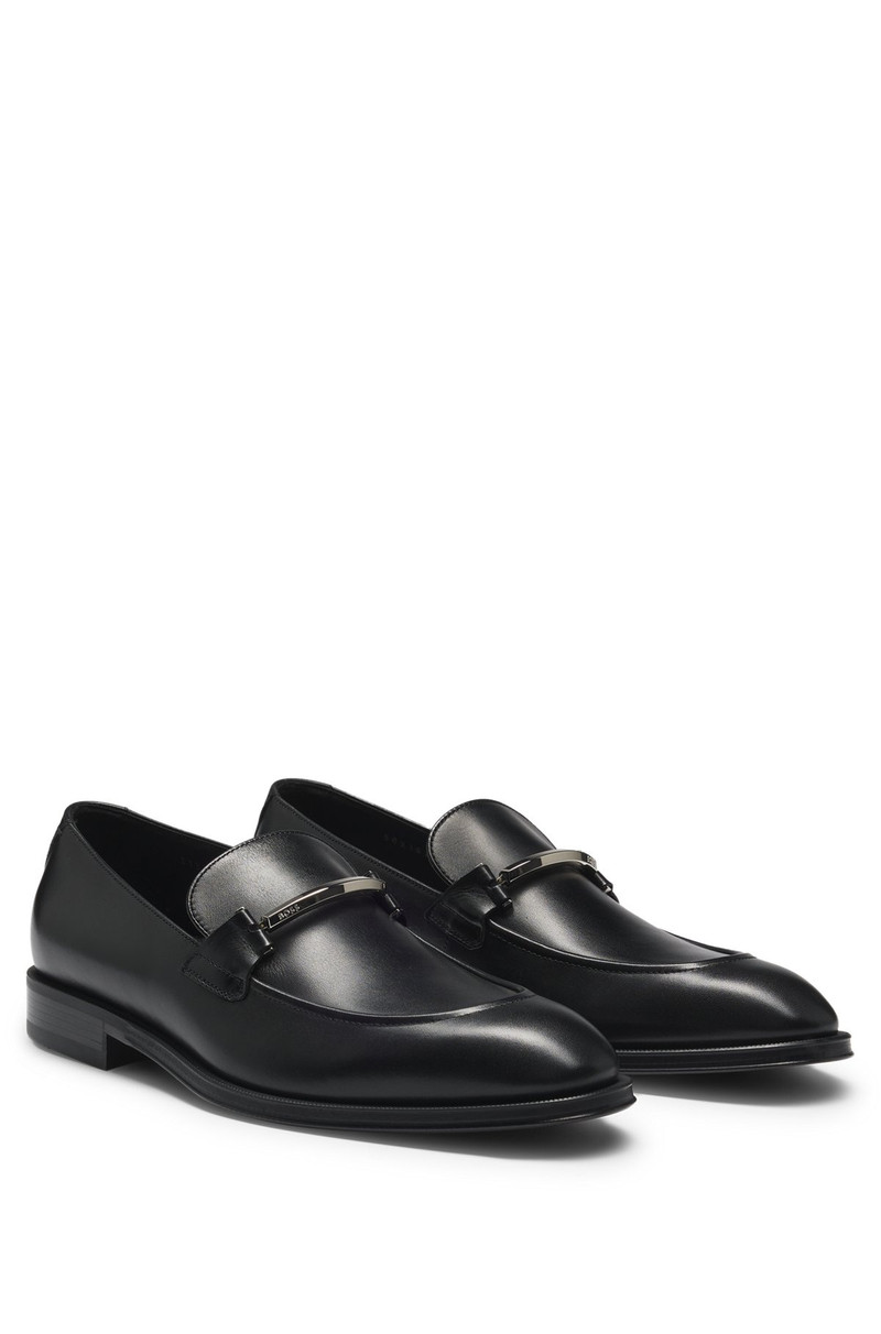 LEATHER LOAFERS WITH BRANDED HARDWARE 2