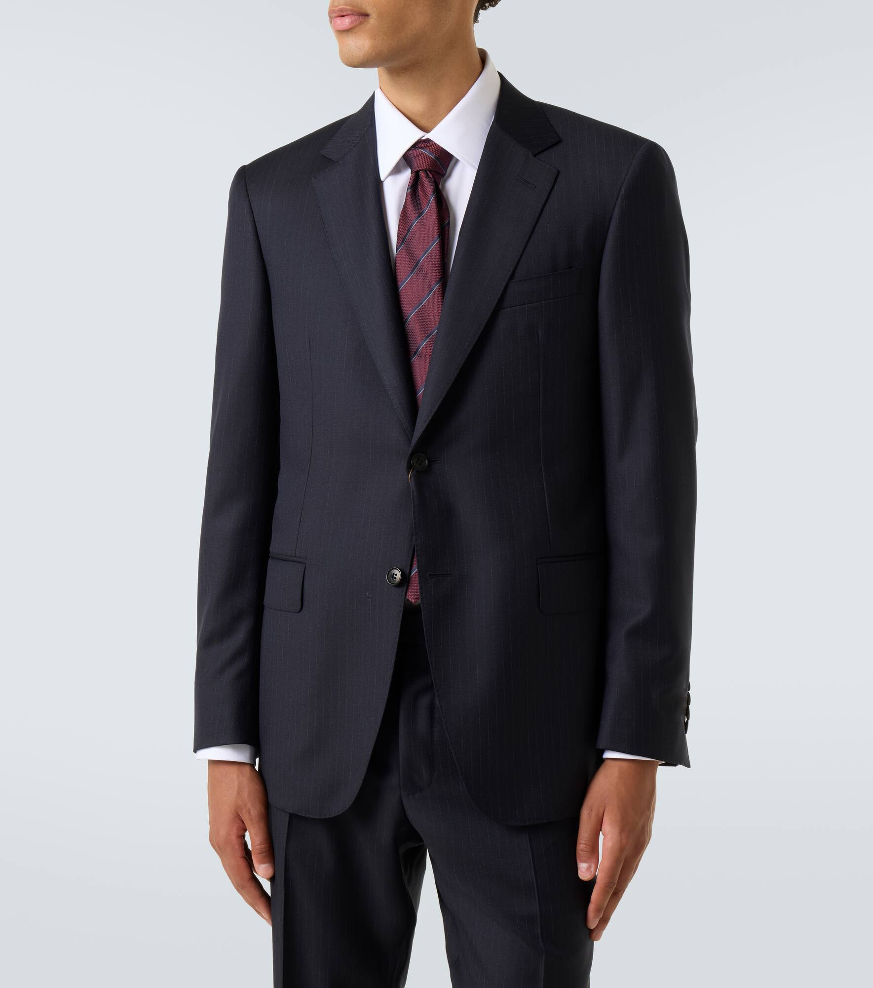 Pinstripe wool suit - 4
