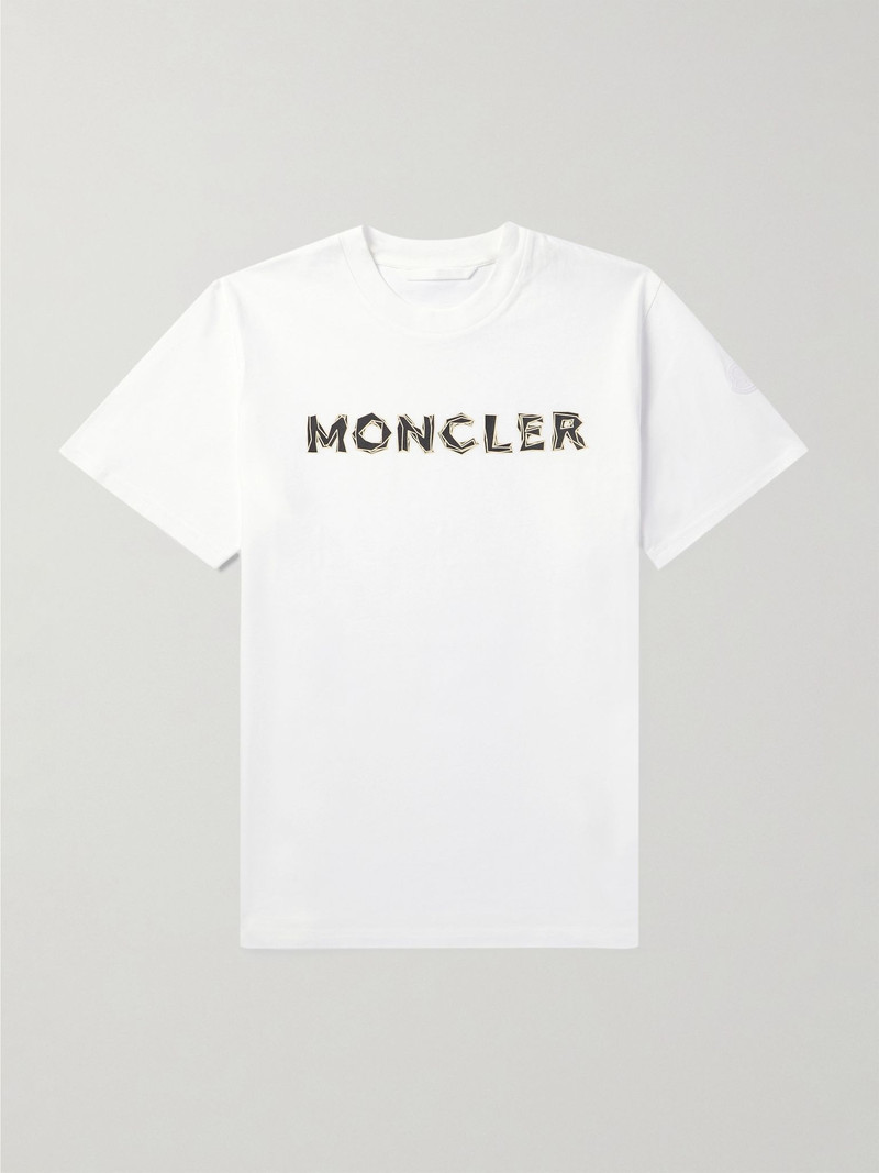 Logo-Print Cotton-Jersey T-Shirt White 1