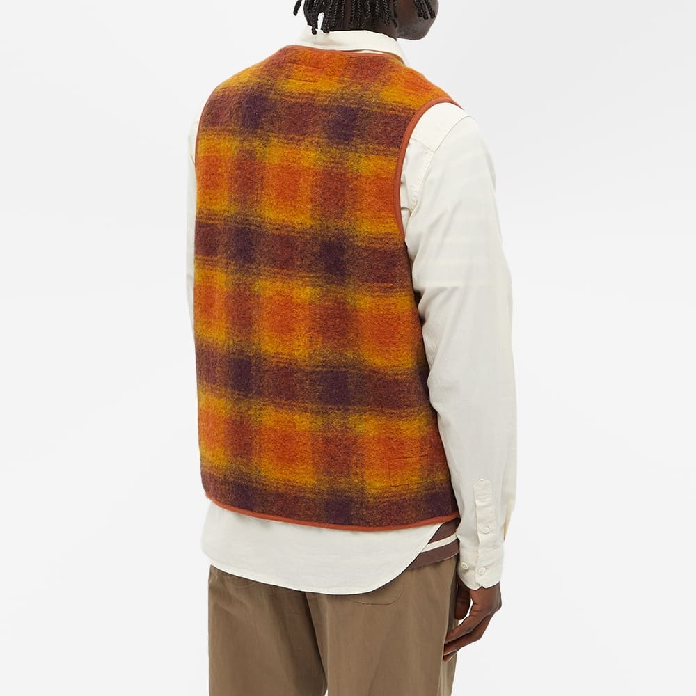 Universal Works Wool Fleece Check Zip Waistcoat - 6