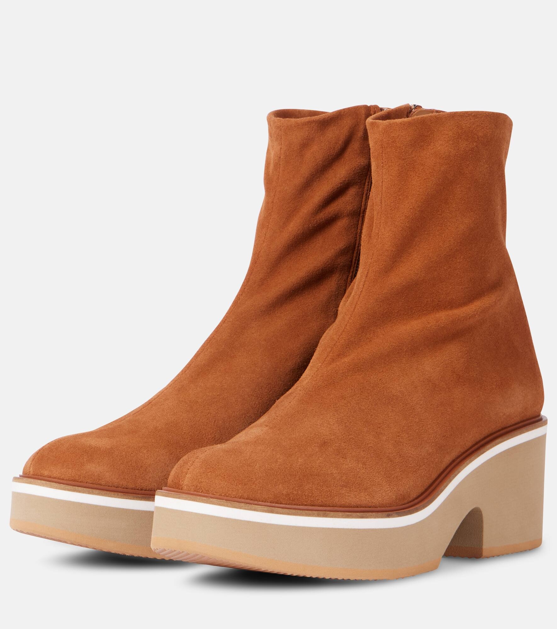 Albane suede platform ankle boots - 4