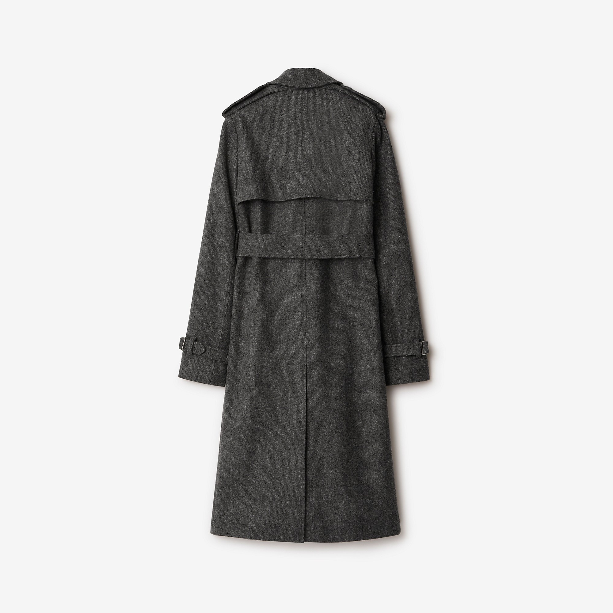 Long Wool Trench Coat - 6