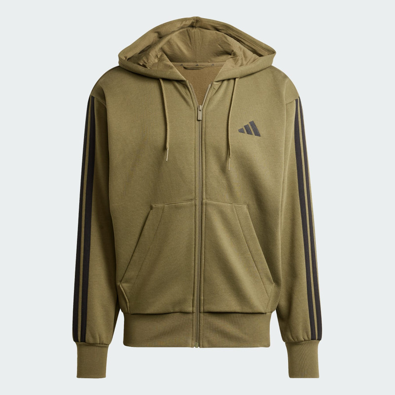 Essentials 3-Stripes Fleece Hoodie 1