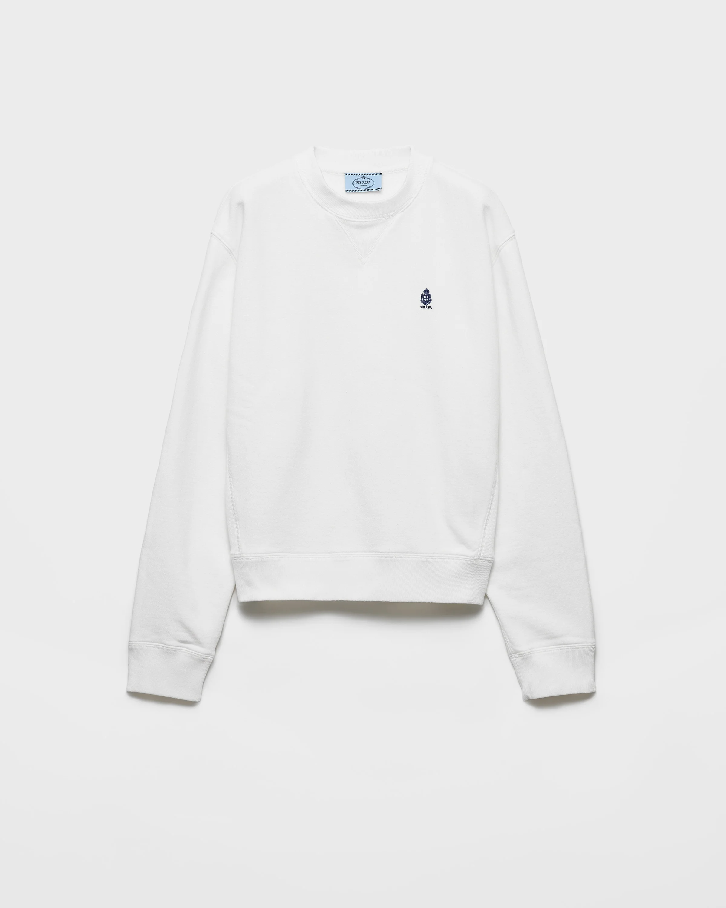 Crew-neck cotton sweatshirt - 1