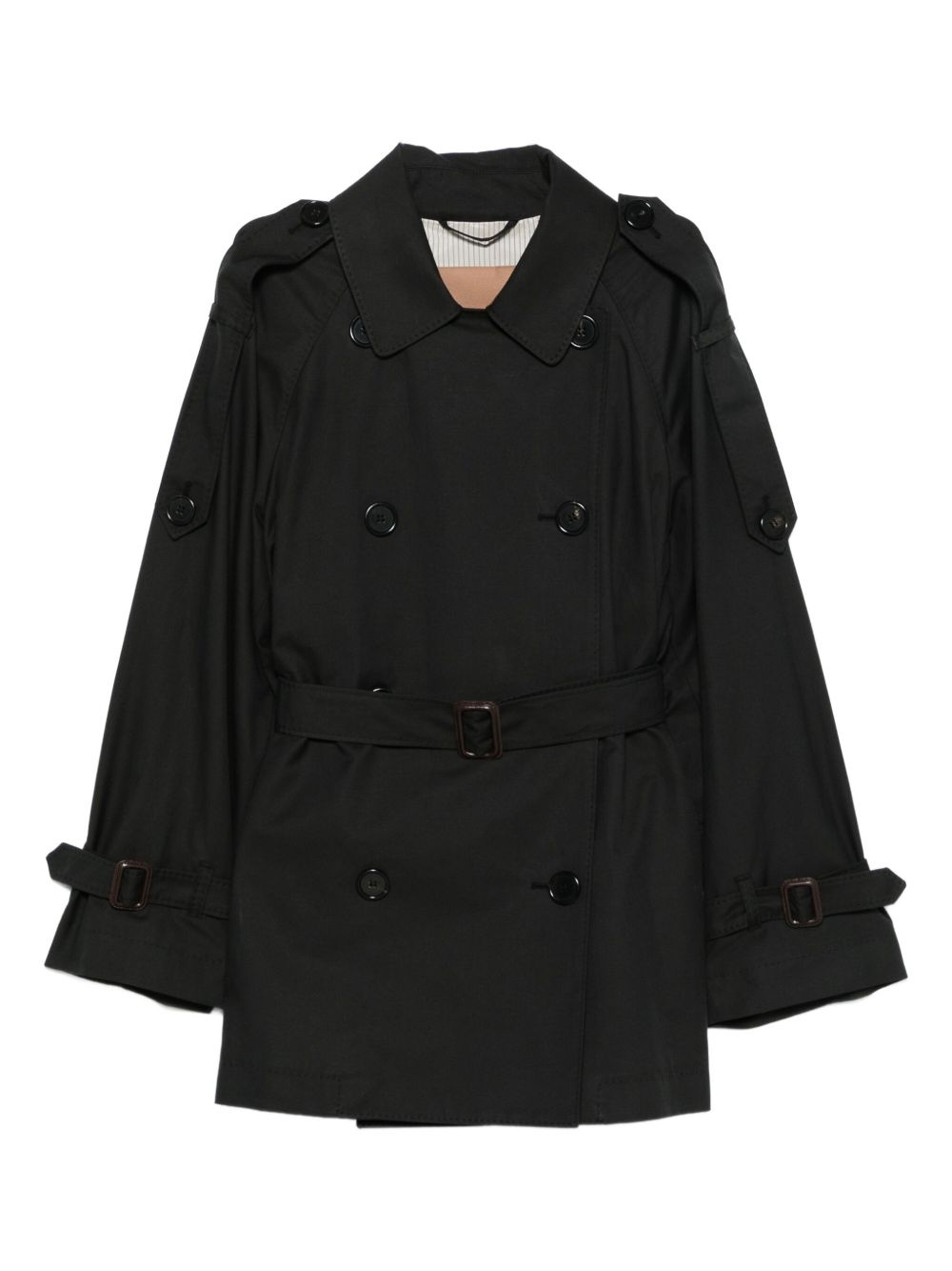 double-breasted belted jacket - 1