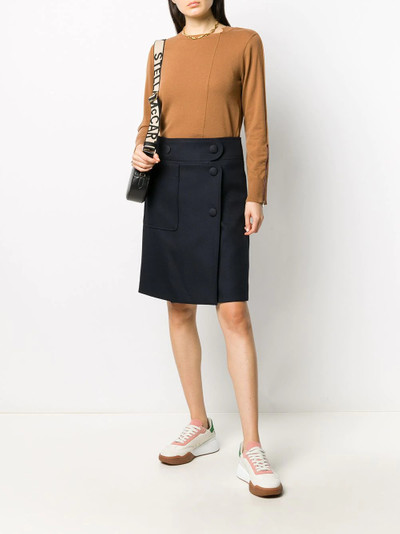 Stella McCartney asymmetric seam-detail jumper outlook