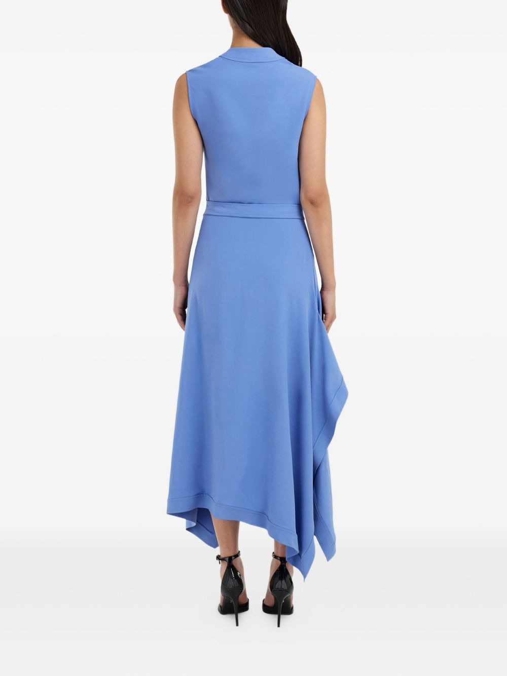 cowl-neck asymmetric dress - 3