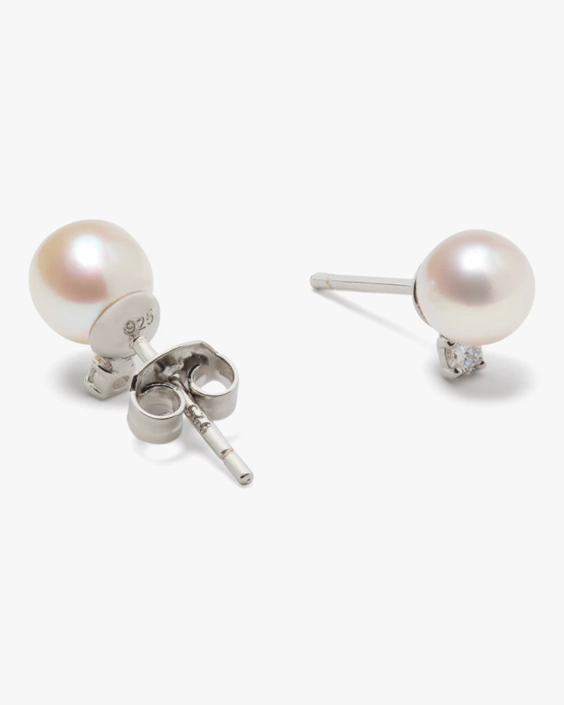 Kate Spade Fine Meant To Be Pearl & Diamond Studs 4