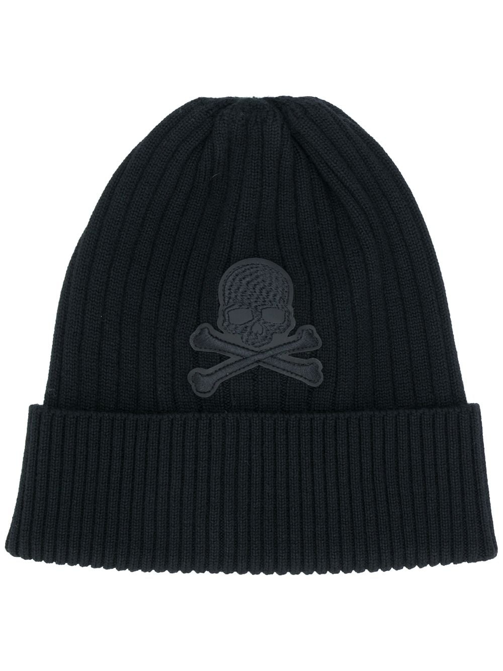 skull patch beanie - 1