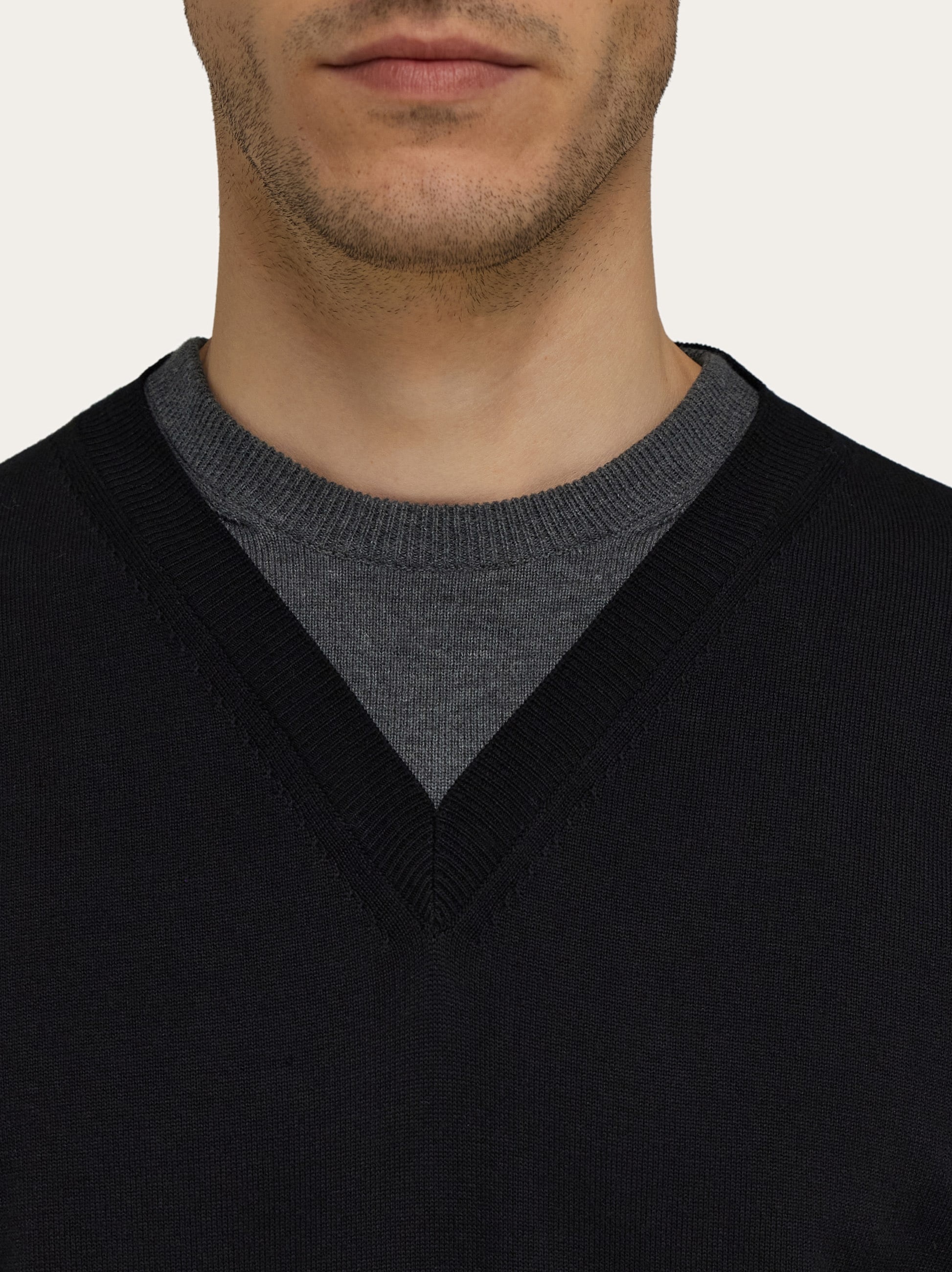 Layered knitted T-shirt - 4
